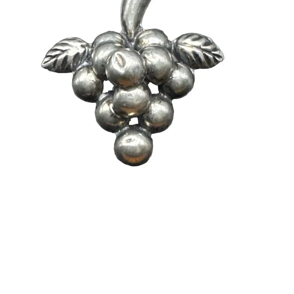 Sterling silver 925 Grapes Brooch and matching bracelet vintage 40s Mexico stamp